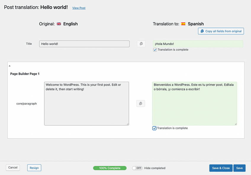 Snímek onrazovky editoru